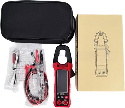 Slimme Klemmeter - Digitale Multimeter - Elektrische Metingen - Contactloze Detectie - 6000 Counts - Rood
