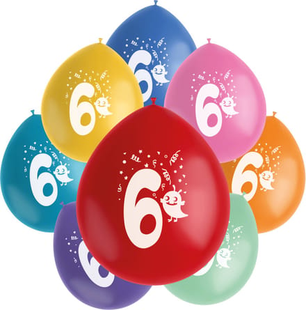 Folat - Ballonnen Color Pop Monsters 6 Jaar 23 cm - 8 stuks
