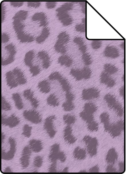 Proefstaal ESTAhome behang panterprint lila paars - 26.5 x 21 cm - 131437-S