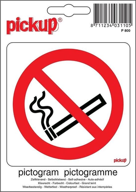 Toolstation Sticker verboden te roken 10x10cm