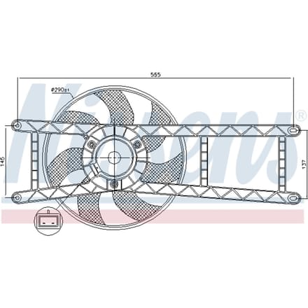 Koelventilatorwiel, motorkoeling NISSENS 85145