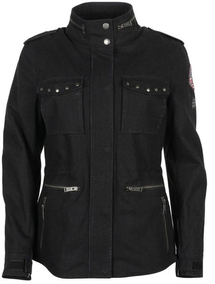 Helstons Tara Canvas Cotton Jas Zwart - Jas