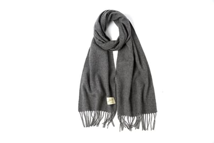 Dames Kasjmier Sjaal 100% Kasjmier Grijs - 190×30 cm | Athemyll