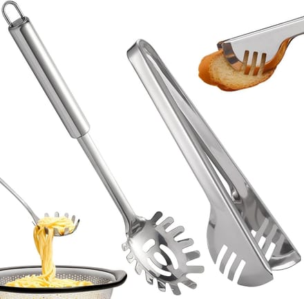 Set van 2 serveertangen, spaghettitang en salatzang
