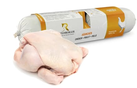 Ritzenberger 100% Kip gestoomde worst. Doos 24 x 400 gram. Totaal 9.6 kilo