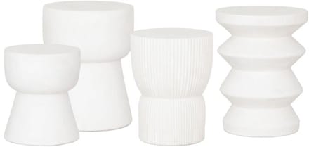 MUST Living Bijzettafel Fluted rond - 30x30x40 cm