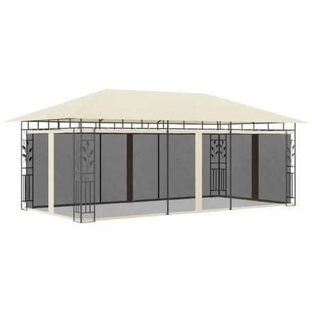 vidaXL - Prieel - met - klamboe - 6x3x2,73 - m - crème
