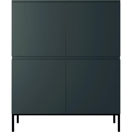 Selsey Bemmi - Hoge Dressoir - 100 cm - Donkergroen met zwarte poten