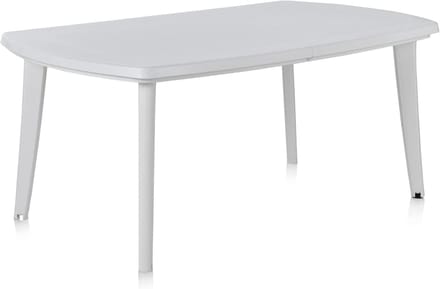 Uitschuifbare Eettafel - Terrastafel Buiten - Buiten Dineren - Weerbestendig Kunststof - Tot 225cm Lengte - Wit