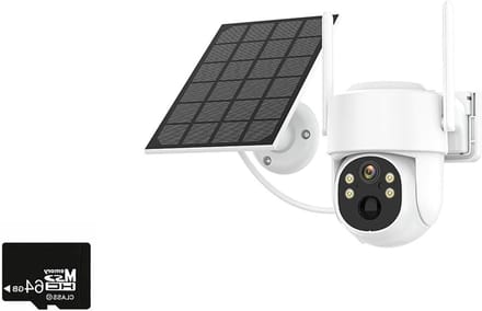 Beveiligingscamera Buiten - 4G IP-camera - Huis Bewaken - Zonne-energie Oplaadbaar - 2K 4MP HD - Wit