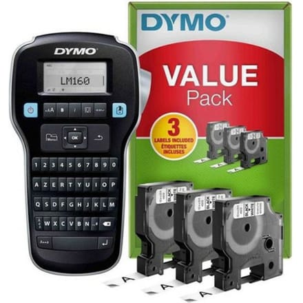 DYMO LabelManager™ 160 ValuePack AZERTY Labelmaker Geschikt voor labels: D1 6 mm, 9 mm, 12 mm