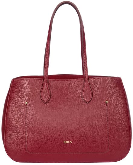 BRIC'S Leren schoudertas Gondola Lavanda Bag Rubino wijnrood