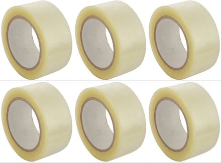 6 rollen Plakband/tape - Transparant - 66 meter per rol