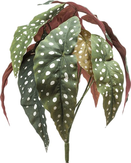 Begonia maculata bush 33 cm /12lvs kunstbloem zijde nepbloem Emerald