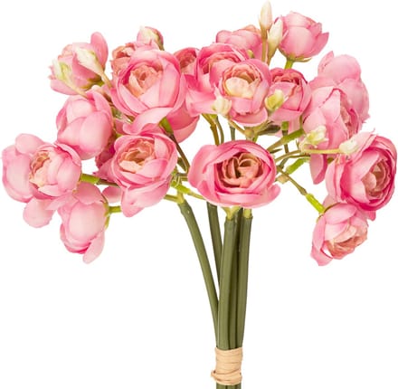 Kunstboeket van ranunculusbloemen, stijlvolle tafeldecoratie, 32 cm, 5