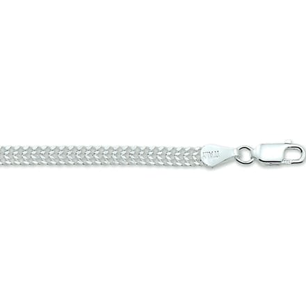Zilver Gerhodineerde Armband gourmet dubbel 4 1329738