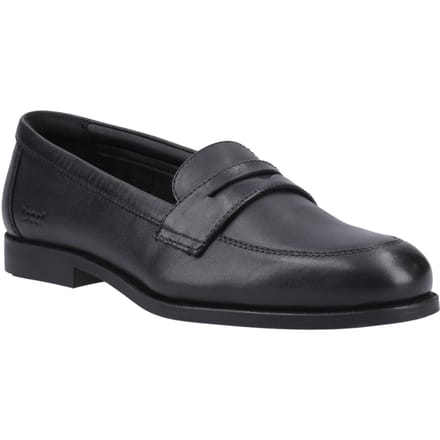 Pod Islay Meisjes Zwarte Leren Mocassins