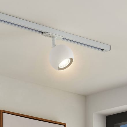 Lindby - 1-fase railverlichting - 1licht - metaal - H: 13.7 cm - GU10 - wit
