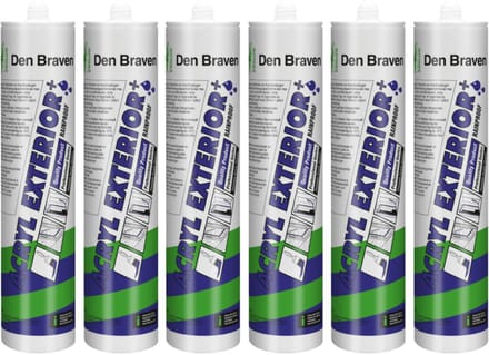 Zwaluw Acryl Exterior+ - wit - snel regenbestendig - overschilderbaar - 6 x 310 ml