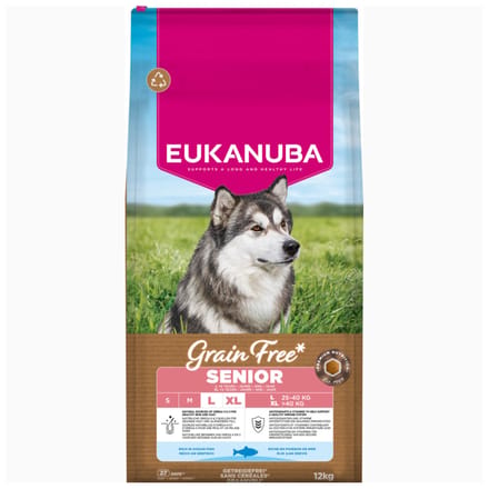 Eukanuba Grain Free Senior Large & Giant Zeevis - Dubbelpak: 2 x 12 kg