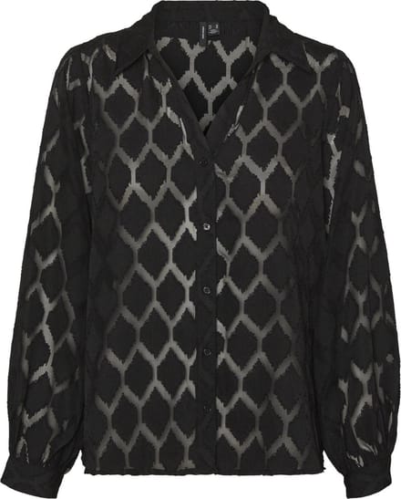 VERO MODA VMAYLA LS SHIRT WVN GA BF Dames Blouse - Maat S