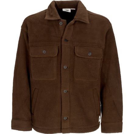 Heren gewatteerd overhemd Thompson shirt jas Java bruin