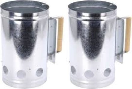 2x stuks Barbecue briketten/kolen starter - 27 x 17 cm - bbq snelstarter