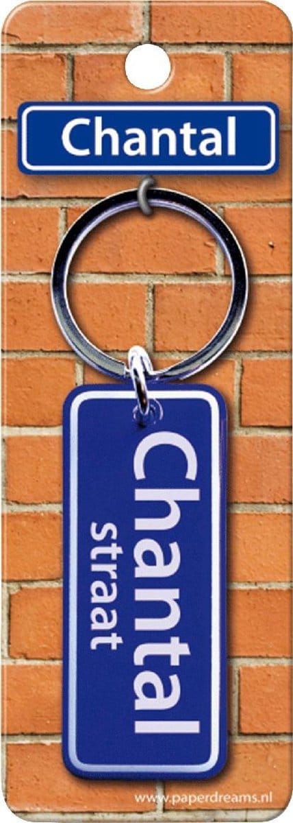 Paper Dreams Sleutelhanger Chantal Straat 9 X 3 Cm Staal Blauw