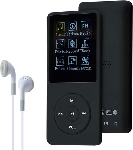 SNJY® MP3 Speler Bluetooth - MP4 Speler - Muziek Speler - Zwart