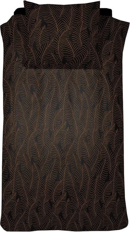 Damai Bellezza - Dekbedovertrek - Satijn - 140x200/220 cm - Zwart + 1 kussensloop 60x70