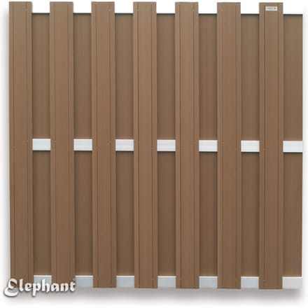 Intergard Tuinscherm composiet schutting wpc bruin alu 180x180cm