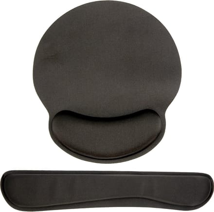 2-delige set van ergonomische muismat en toetsenbord polssteun