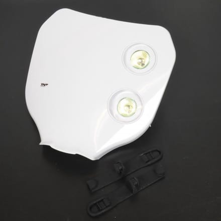 Plaque phare double optique halogène TNT blanc pour moto enduro cross Neuf