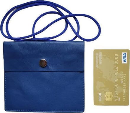 OV-kaarthouder - ID-kaarthouder - Pasjesmapje - Moneybelt - Leder - Blauw