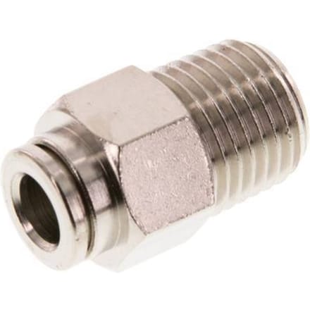6mm x R1/4'' Messing Insteekfitting Buitendraad FKM [2 Stuks]