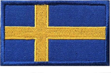 AuBor ®. Patch Scandinavië, Zweden  75mm x 50mm