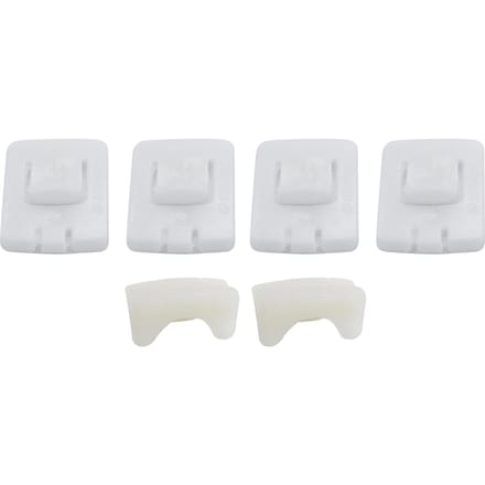 Kit de 6 pièces de clips de siège, guide de coulisse, clips de coulisse de ceinture de sécurité, curseur de guidage de siège, remplacement pour VW Golf blanc