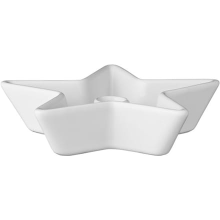 Bloomingville - Kandelaar - Ster Keramiek - B18,5xH4,5cm - Wit