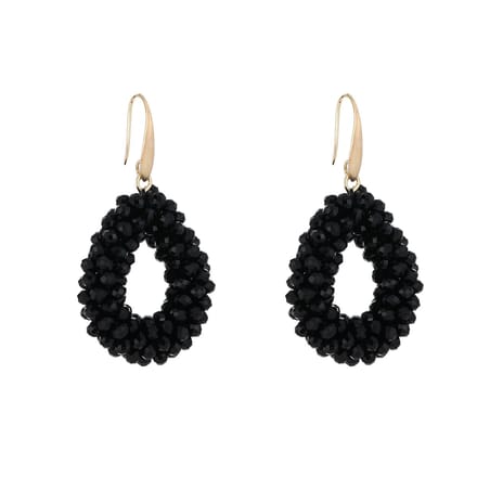 Oorbellen Crystal Glow - Zwart - Feestdagen - Kerst - Cadeau