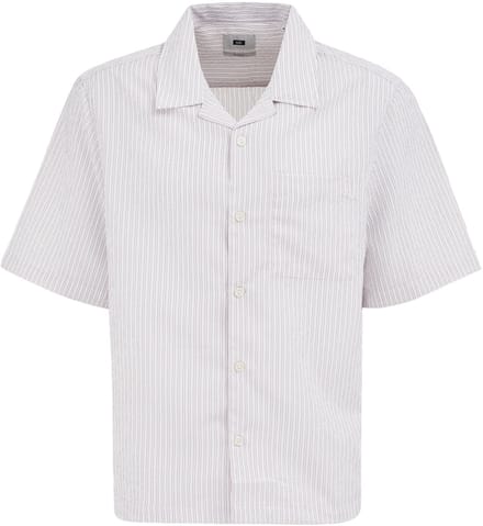 WE Fashion Heren relaxed fit seersucker overhemd