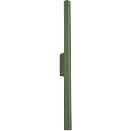 Wandlamp PASTELO 2 met slanke buis en 2 lichtpunten - Sollux Lighting - IP20 - Olijfgroen staal behuizing - 2.5 x 5 x 50 cm - 2 x G9 LED, exclusief lichtbron - 2 x 8 W - Moderne wandlamp voor woonkamer, eetkamer en keuken