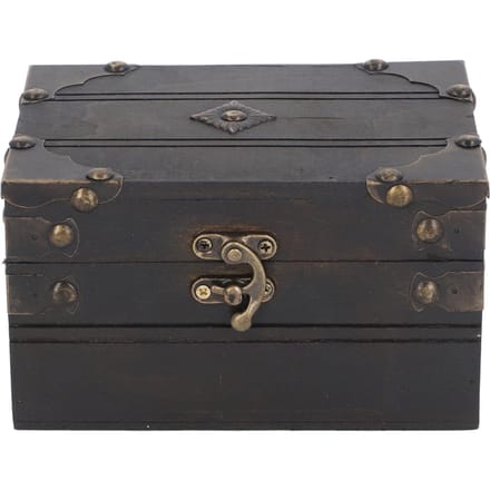 Retro Vintage Houten Sieradendoos Schat Opbergdoos Organizer Container Koffer Kist Snuffeldoos gray