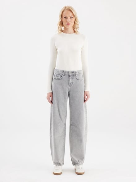 COJ - Clara - Balloon Fit Jeans - Marble Grey