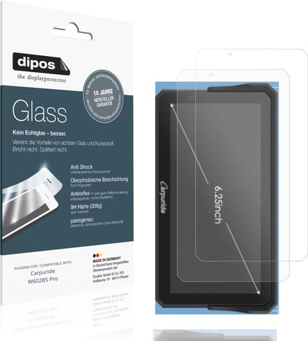 dipos – 2x Matte Pantserfolie geschikt voor Carpuride W602BS Pro | 9H Screenprotector