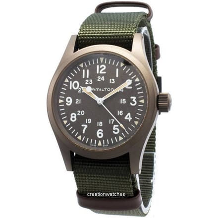 Hamilton Khaki Field H69449961 Power Reserve mechanisch herenhorloge bruin
