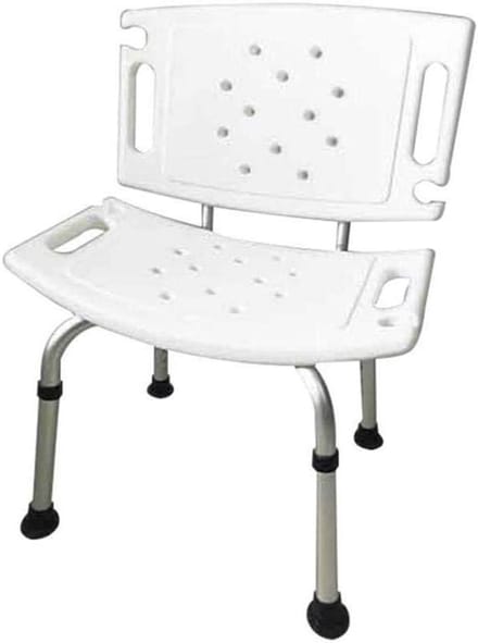 Douchestoel - Badstoel Kruk - Veilig Douchen - Verstelbare Hoogte - 47x43x69-83cm - Wit