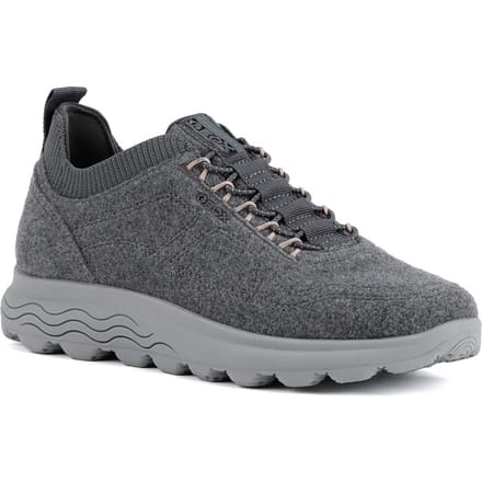 Geox D Spherica A Wollen Blend Dames Antraciet Sneakers