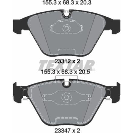 Remblokset TEXTAR 2331207, voor