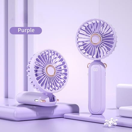 Mini Handventilator USB Oplaadbaar Elektrische Ventilator 100 Snelheden Draagbare Handventilator Zomer Koeling Hand Ventilatieluchtconditioner pruim