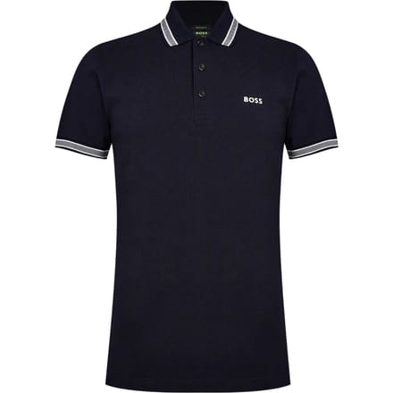 Boss Herenpoloshirt ‘Paddy’ met contrasterende boorden (Marine)